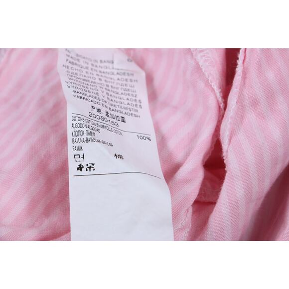 United Colors of Benetton Girls Pink Striped Button-Down Shirt Size XS 4 - Picture 10 of 14